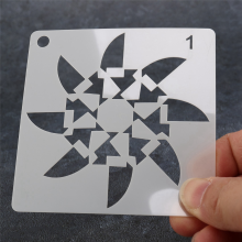 56er-Pack Mandala-Punkt-Malvorlagen, Schablonen, 9 x 9 cm