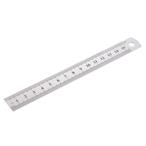 Régua reta de aço inoxidável de 15 cm e 6 polegadas com marcação dupla face de 5 peças 2