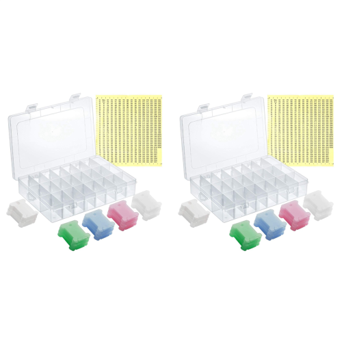 152Pcs Accessories Including Thread Bobbins Organizer Box and Sticker