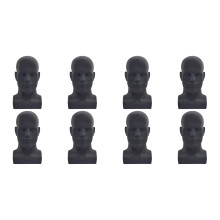 Male Mannequin Head Professional Manikin Head (Matte Black)