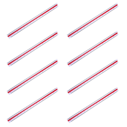 1:20 1:25 1:50 1:75 1:100 1:125 Triangulär linjal i plast