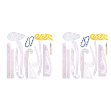 13Pcs Sewing Ruler Line French Curve Ruler Cutting Mat Set