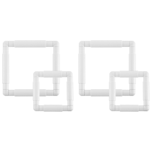 Moldura 2 peças para bastidor de costura de quilting, 6 x 6 polegadas, 8 x 8 polegadas