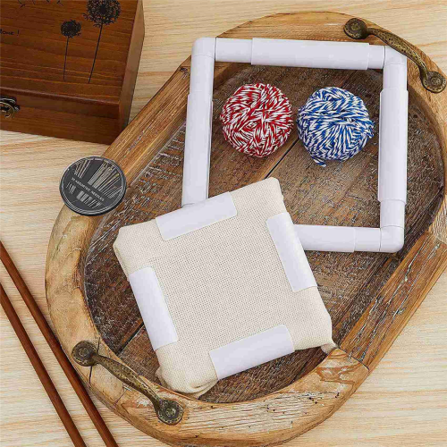 Moldura 2 peças para bastidor de costura de quilting, 6 x 6 polegadas, 8 x 8 polegadas 1