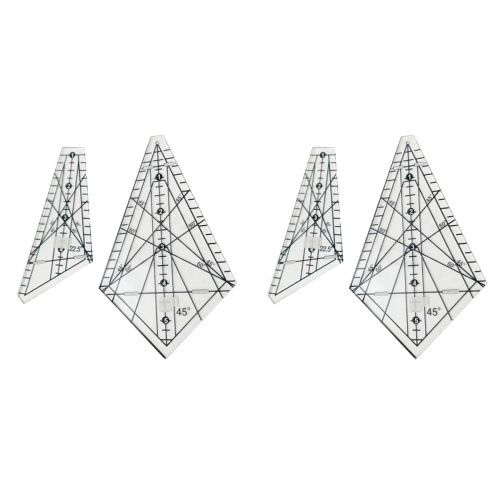 Akryl sy patchwork lineal 22,5/45 syskabelon lineal