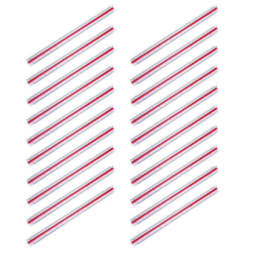 1:20 1:25 1:50 1:75 1:100 1:125 Plastic Triangular Scale Ruler