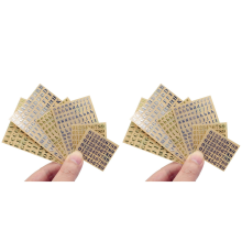 6 Sheets Small 0.18 Inch Alphabet Number Stickers Glitter (4.5mm)
