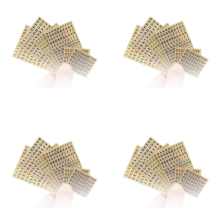 6 folhas pequenas de adesivos de alfabeto e números de 0,12 polegadas com glitter (3 mm)