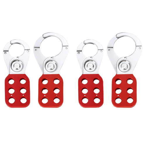 4 PCS Lock Out Tag Out Lock Hasp Steel Nylon για βιομηχανικό εξοπλισμό 1
