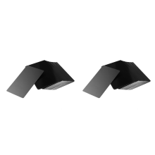 100 stuks zwarte aluminiumlegering visitekaartjes van metaal, dikte 0,2 mm