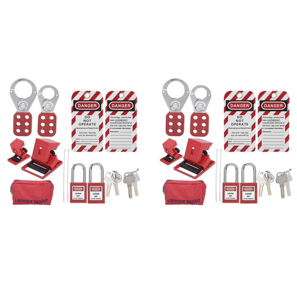 9 Pcs Lockout Tagout Locks Tags Set- Lockout Locks Keyed Padlocks 4711370867143