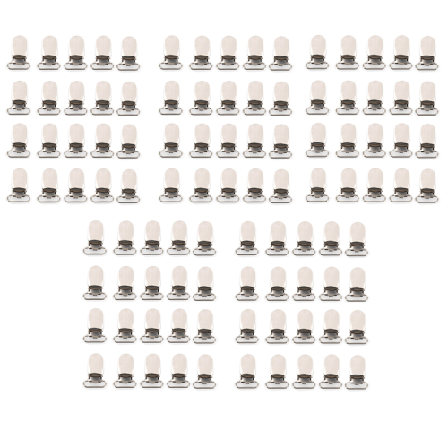 20 x Seleklips, stroppekroge, 20 mm, sølvfarvede