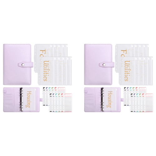 Pasta de orçamento com envelopes com zíper, envelopes de dinheiro para orçamento B