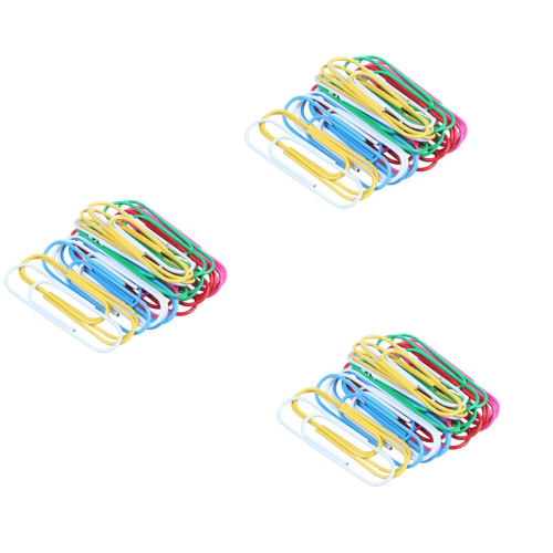 Porta-clipes de papel com revestimento vinílico, pacote com 30 unidades, 4 polegadas, cores sortidas (10 cm)