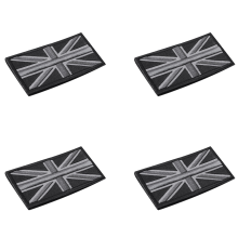 Jack UK Flag Badge Patch Stick 10cm x 5cm NY, (Sort/Grå)