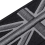 Jack UK Flag Badge Patch Stick 10cm x 5cm NY, (Sort/Grå) 5