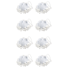 50 Pcs Bungee Cord with Balls Elastic Ties Bungee Toggles Ties(White)