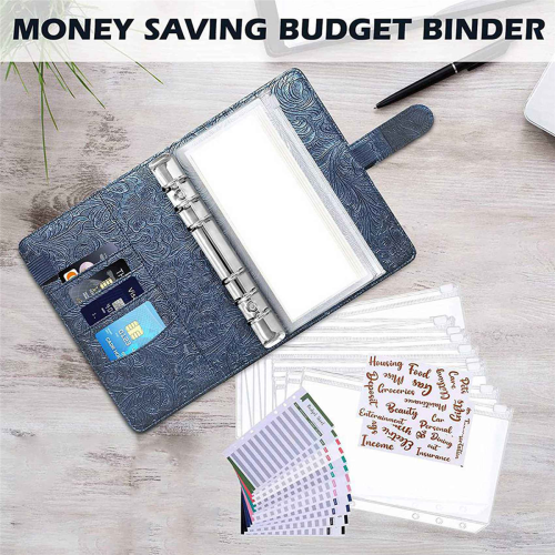 Budgetbind med lynlåskuverter, pengebesparende kontantkuvert 2