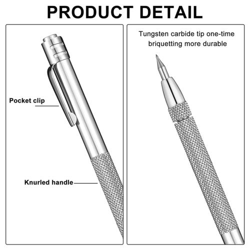 10 Pieces Tungsten Carbide Scriber with Magnet Aluminium 2