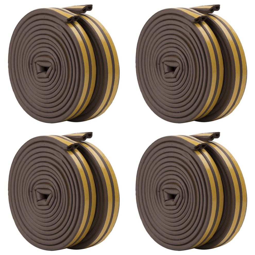 2 Roll Eva Seal Strip Foam Tape D Type 10M Doors Seal Strips 4711370843499