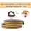 2 Roll EVA Seal Strip Foam Tape D Type 10M Doors Seal Strips 2