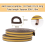 2 Roll EVA Seal Strip Foam Tape D Type 10M Doors Seal Strips 2