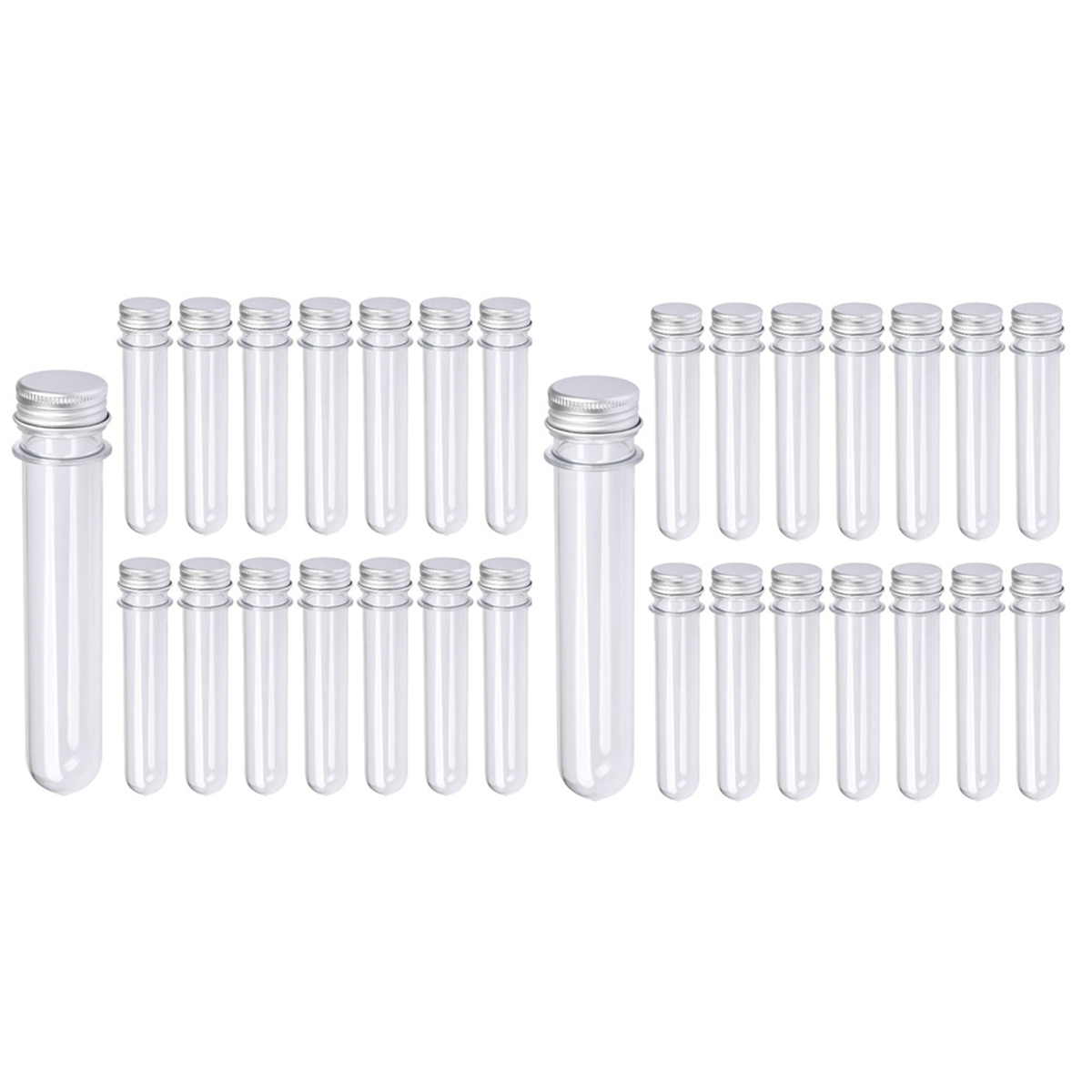 30 tubes à essai en plastique de 40 ml avec bouchons à vis — free download