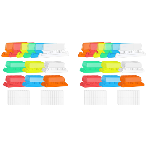 60 Pcs 2 Inch Folder Tabs and 120 Grids Inserts for Hanging File