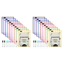 Dry erase-lommer, (10 stk.) A4-papir jobseddelholdere