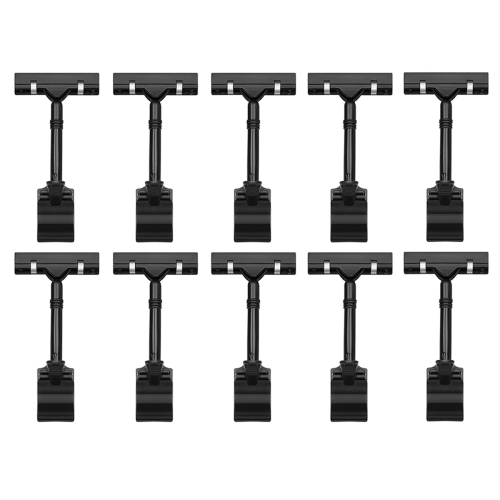 10PCS Adjustable Plastic Sign Holder,Clip-on Style Double Head 2