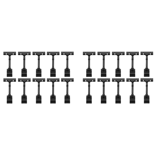 10PCS Adjustable Plastic Sign Holder,Clip-on Style Double Head