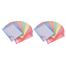 30 flerfarvede whiteboardlommer, store 10 x 13 lommer, 30 stk.