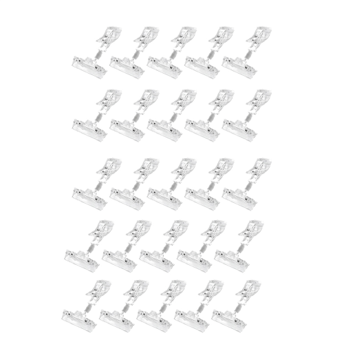 25 Pack Plastic Merchandise Sign Clip Price Display Holders,Clear 1