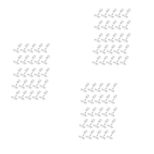 25 Pack Plastic Merchandise Sign Clip Price Display Holders,Clear
