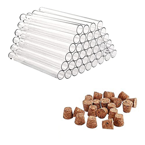 Pachet de 40 de eprubete din plastic cu dopuri, eprubete de 20 ml pentru flori 1
