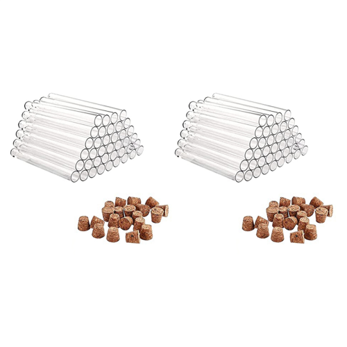 Pachet de 40 de eprubete din plastic cu dopuri, eprubete de 20 ml pentru flori