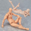 Konstnärsdocka Ledade ritfigurer Man + Kvinna Set (Hudfärg) 3