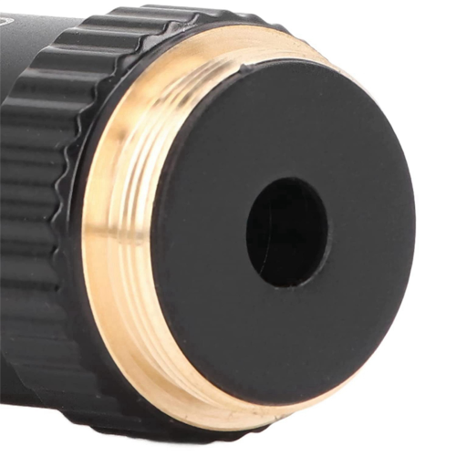 Obiettivo Acromatico Per Microscopio 100X – Lente In Ottone Cromato Ad Alta Potenza Con Apertura 1.25 – Adatto Per Olio Di Cedro – Standard RMS 20.2mm
