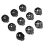 10pcs Black Round Button Battery Holder Case for CR2032 2016 2025 2