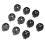 10pcs Black Round Button Battery Holder Case for CR2032 2016 2025 3