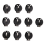 10pcs Black Round Button Battery Holder Case for CR2032 2016 2025 1
