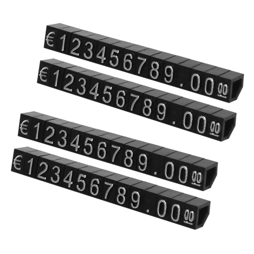 30Sets Plastic Cubes Price Display Tags Adjustable Number Label 1