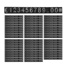 30Sets Plastic Cubes Price Display Tags Adjustable Number Label