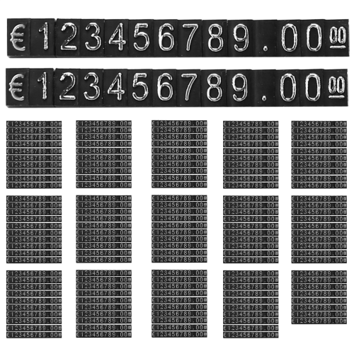 30Sets Plastic Cubes Price Display Tags Adjustable Number Label 1