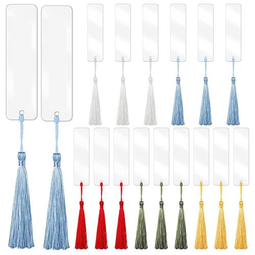 30 Pieces Blank Acrylic Bookmark Acrylic DIY Bookmark 1