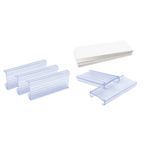 Wire Shelf Label Holders, 30 Pack Plastic Wire Shelf Label Clips 1