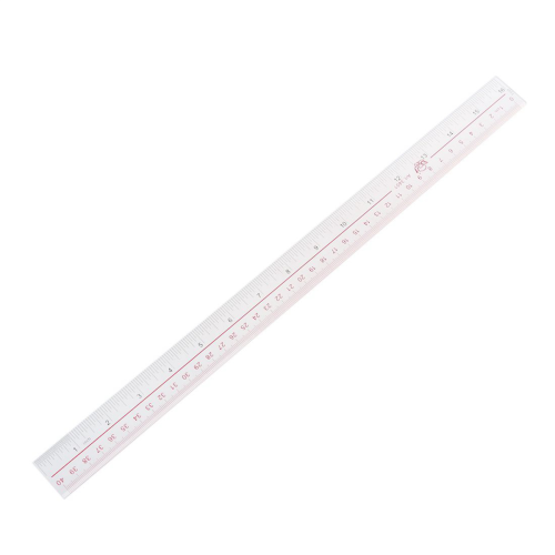 Régua de plástico transparente com borda reta e 40 cm e 16 polegadas de comprimento 2