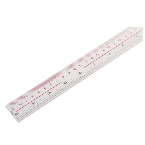Régua de plástico transparente com borda reta e 40 cm e 16 polegadas de comprimento 2