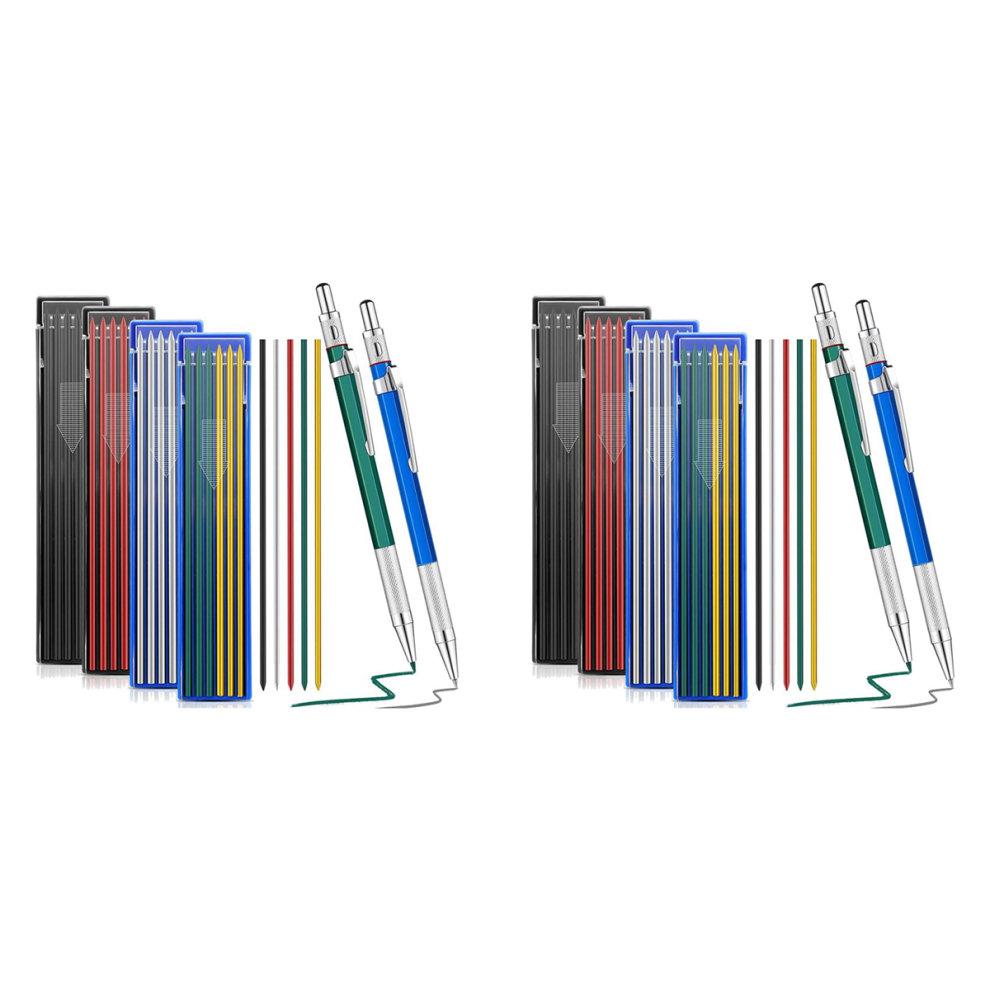 2 Stuks Laspotloden Met 48 Ronde Vullingen, Mechanische Potloden-image