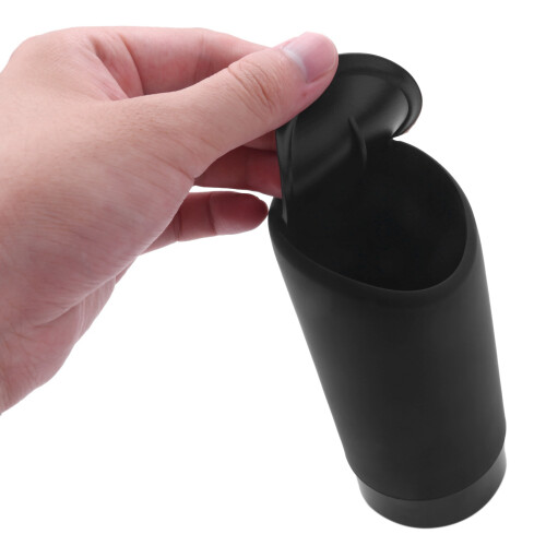 Mini Trash Can with Lid for Car Cup Holder Washable(Black) 1